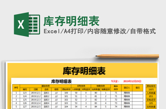 2021年庫存明細表