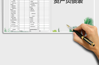2021年資產(chǎn)負(fù)債表免費(fèi)下載