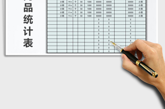 2022年采购商品统计表免费下载