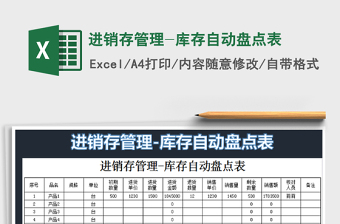 2021年進銷存管理-庫存自動盤點表