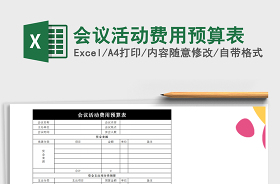 2021董事會會議費用預算表免費下載