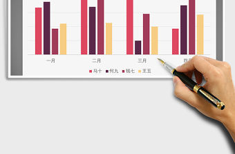 2022年赭紅系列之柱形圖免費下載