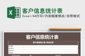 2021年客戶信息統(tǒng)計表