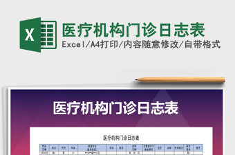 2022年醫(yī)療機構(gòu)門診日志表免費下載
