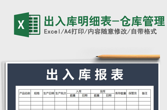 2022年出入庫明細(xì)表-倉庫管理免費(fèi)下載