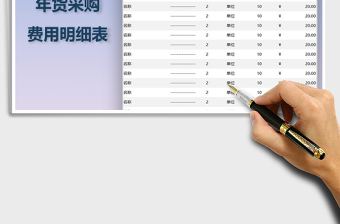 2021年年貨采購費用明細表