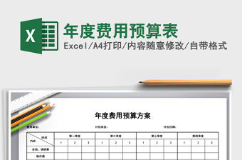 2022年年度費用預算表