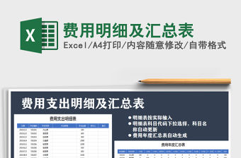 2021年費用明細及匯總表