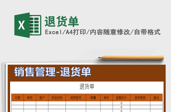 2021年退貨單