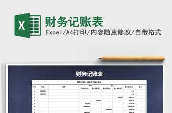 2021年財(cái)務(wù)記賬表