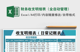 2021年財務(wù)收支明細(xì)表（全自動管理）