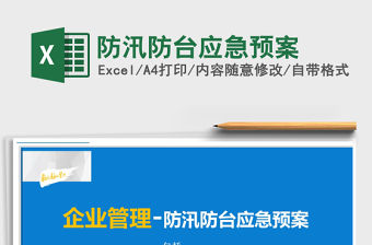 2021年防汛防臺應急預案