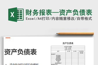 2021年財(cái)務(wù)報(bào)表—資產(chǎn)負(fù)債表免費(fèi)下載