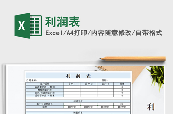 2022年利潤表