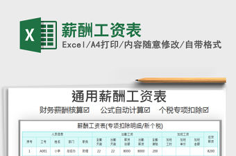 2021年薪酬工資表