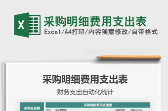 2021年采購明細費用支出表