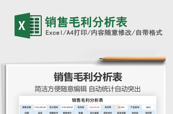 2021年銷售毛利分析表