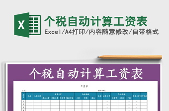 2022年個稅自動計算工資表免費下載