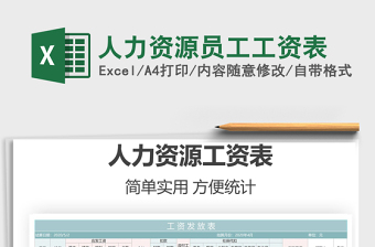 2021年人力資源員工工資表