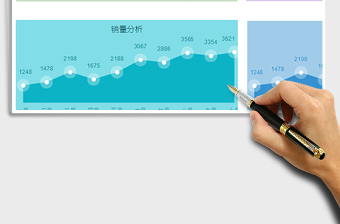 2021年圆点折线面积图免费下载