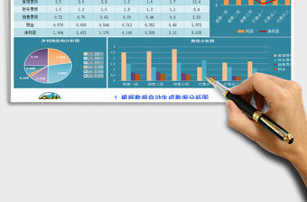 2021年收入和費用月報表帶分析圖兩種風格