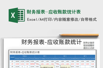 2021年財務報表-應收賬款統計表