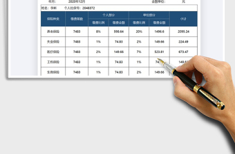 2021年社保代繳費用明細表