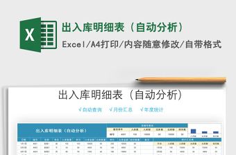 2021年出入庫明細(xì)表（自動(dòng)分析）