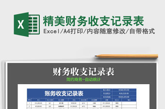 2021年精美財務(wù)收支記錄表免費下載