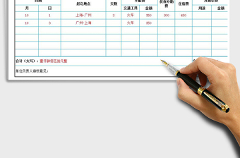 2021年差旅費用報銷單免費下載
