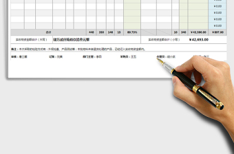 2021年物资入库验收单（全自动计算与统计）免费下载