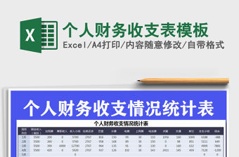 2021年個人財務收支表模板