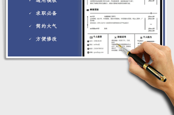 2021年簡約1-3市場銷售求職簡歷