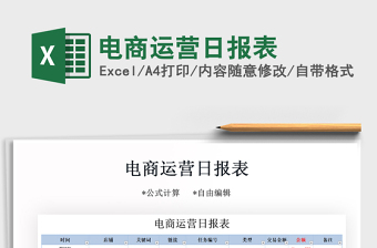 2021年電商運(yùn)營(yíng)日?qǐng)?bào)表