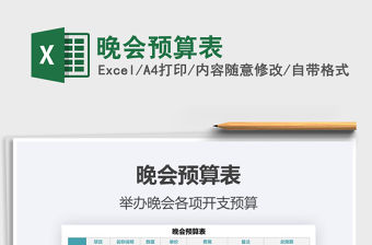 2021年晚會預算表