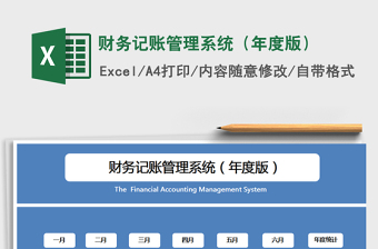2021年財(cái)務(wù)記賬管理系統(tǒng)（年度版）免費(fèi)下載