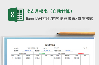 2021年收支月報表（自動計算）