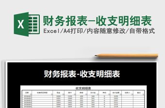 2022年財務(wù)報表-收支明細表