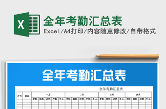 2022年全年考勤匯總表免費下載