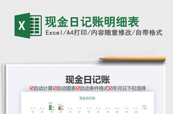 2021年現金日記賬明細表