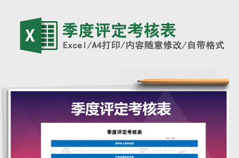 2021年季度評(píng)定考核表
