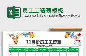 2022年員工工資表模板免費下載