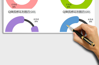 2022年可视化图表—精美多种色彩饼图免费下载