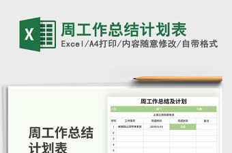 2021年周工作總結計劃表