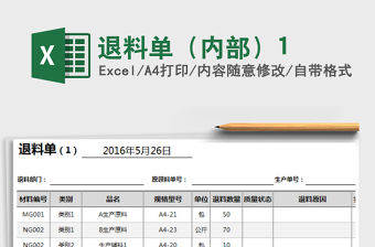 2021年退料單（內部）1免費下載