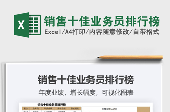 2021年銷售十佳業(yè)務(wù)員排行榜