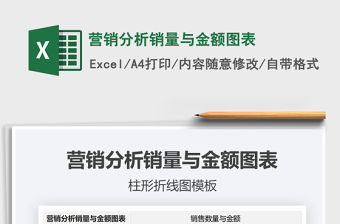 2021年營銷分析銷量與金額圖表