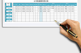 2021年公司快递费用登记表