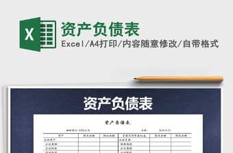 2021年資產(chǎn)負(fù)債表免費(fèi)下載