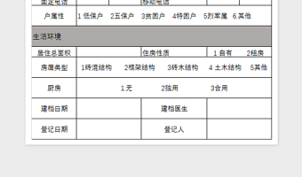 2021年浙江省基本公共卫生服务规范--家庭基本信息登记表免费下载